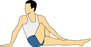 Sitting spinal stretch