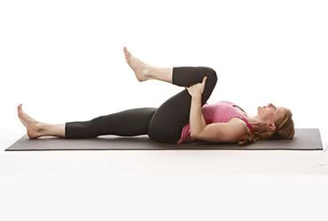 Knee to chest stretch