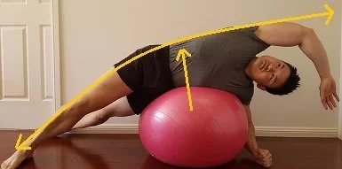 Ball stretching exercise
