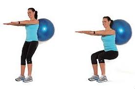squat with ball