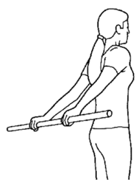 Shoulder Extension with cane
