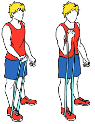 Resistance Band Bicep Curls with Extension