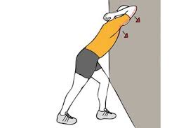 Tricep Stretch Using Wall