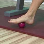 Plantar fascia stretching exercise by rolling
