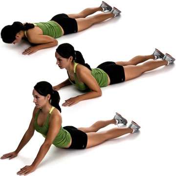 Press Up Back Extension Exercise