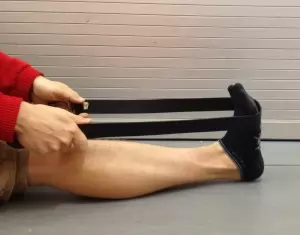 Stretching exercises for dorsal and plantar flexors, inver - tors