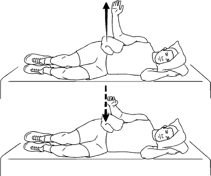 External rotation in side lying