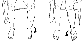 Ankle inversion and eversion range of motion exercise