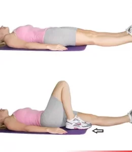 Active knee extension and flexion in supine