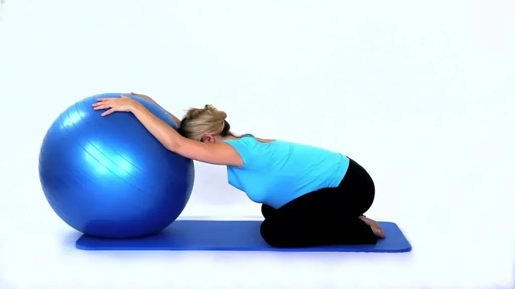 Exercise ball stretch