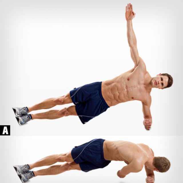 Side plank leg raises