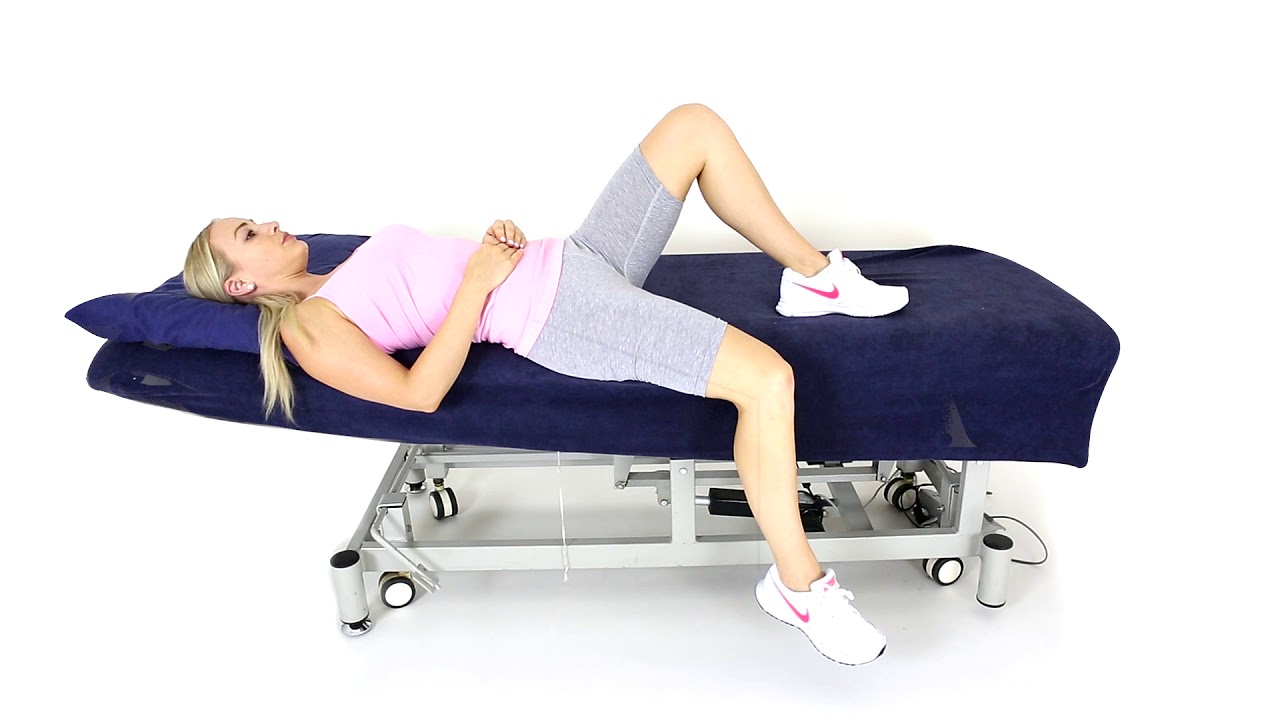 Bed exercises. Lying Hip Flexor stretch. Hip Flexor Stretcher Machine.