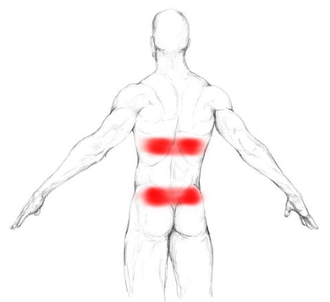 Symptoms of the rectus abdominis muscle