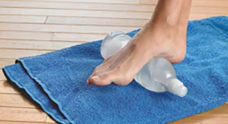 Ice bottle massage exercise