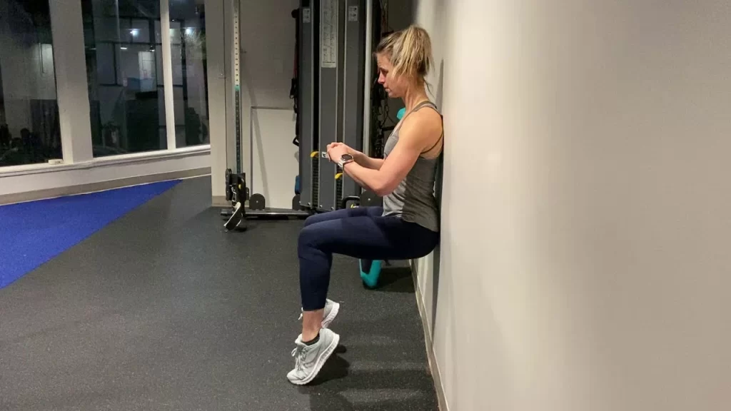 Wall Sit Calf Raise