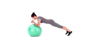 Plank with elbows on a stability ball