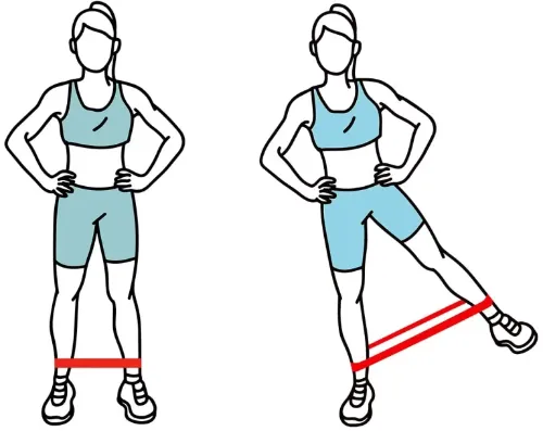 Hip muscles strengthening Theraband