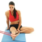 Ankle stretching with resistance band