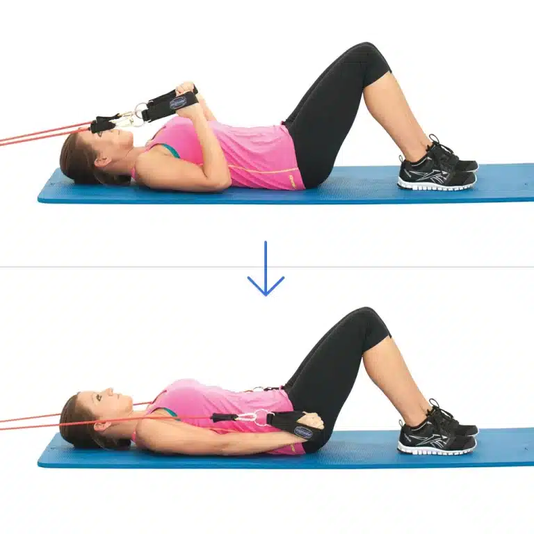 One Arm Forward Triceps Extension with Bands