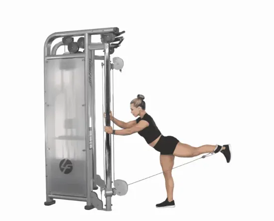 One-legged kickback on the cable machine