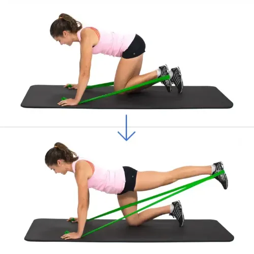 Resistance band donkey kick