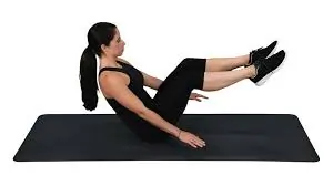 Elevated bicycle crunch