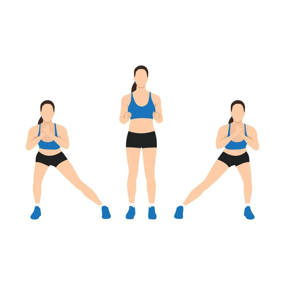 Sideway walking lunges