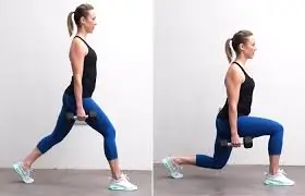 Walking lunge with weights