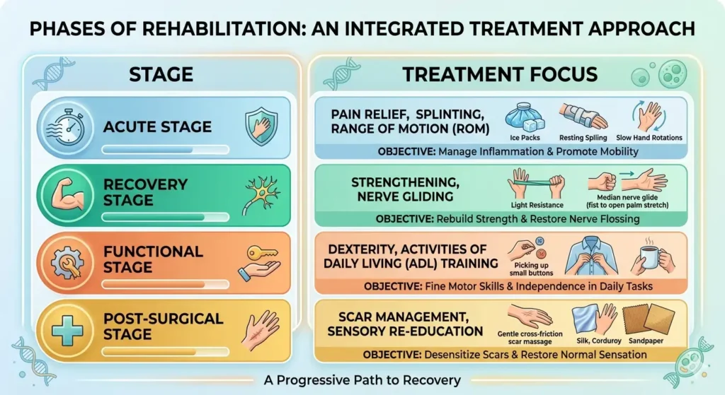 ape hand chart: Phases of rehabilitation