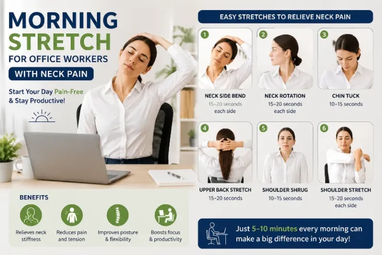 Morning Stretch For Office Workers With Neck Pain